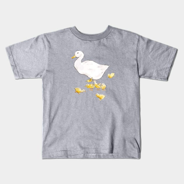 Jemina Duck with ducklings  peter rabbit Rabbit  Beatrix Potter Kids T-Shirt by colorandcolor